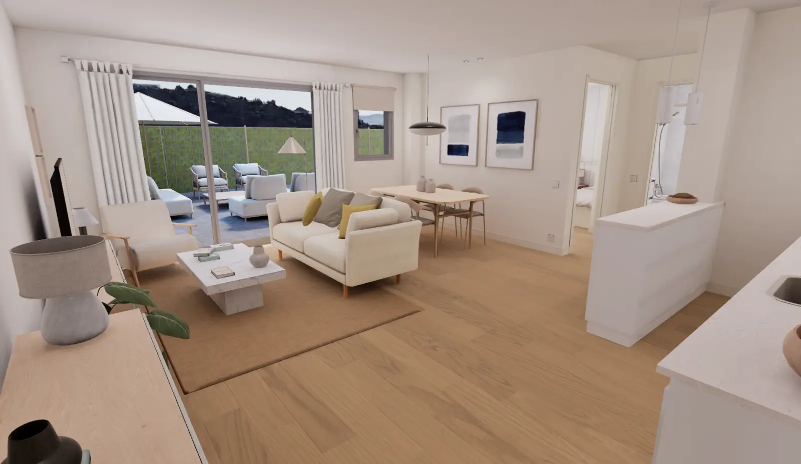 Render del salón de El Cierro I